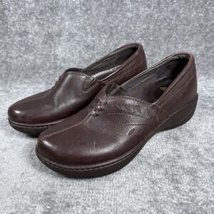 Dansko Abigail‎ Leather Slip On Clogs Women's EU 38 US 7.5-8 Brown Comfort